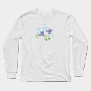 Violets In Spring Long Sleeve T-Shirt